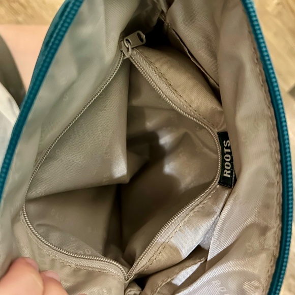 Roots Teal Nylon Crossbody Bag - Picture 6 of 8